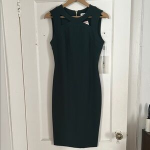 NWT!!! Calvin Klein Elegant Dark green Sleeveless Dress